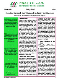 Reading through the Charcoal Industry in Ethiopia: Production, Marketing, Consumption and Impact