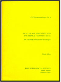 SMALL-SCALE IRRIGATION AND HOUSEHOLD FOOD SECURITY: A Case study from Central Ethiopia