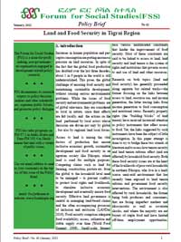 Land and Food Security in Tigrai Region